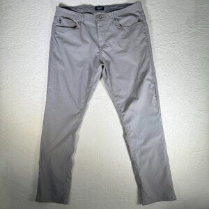 Chaps Pants Men's 36x30 (36x28.5) Slim‎ Straight Gray Nylon Spandex Flex Hiking